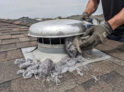 Cleaning Dryer Vent On Roof in Hamden