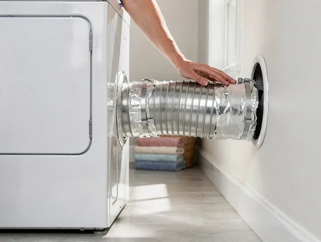 Professional dryer vent hose installation by Hamden Dryer Vent Cleaning in Hamden